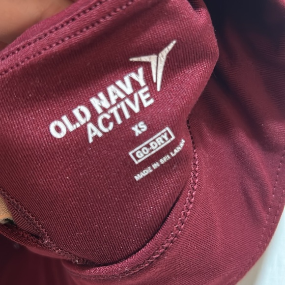 OLD NAVY SPORT BRA XS HIGH SUPPORT MAROOM RACERBACK - Picture 5 of 7